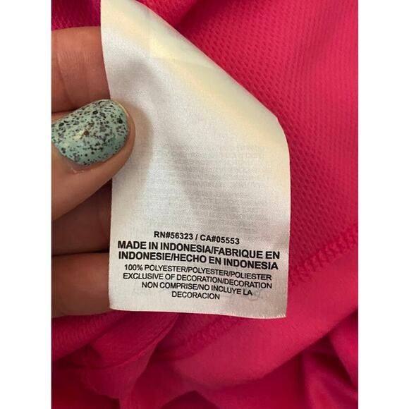 Nike Mens Pink Short Sleeve Collared Dri-Fit Athletic Polo Shirt Size Large - Picture 6 of 12